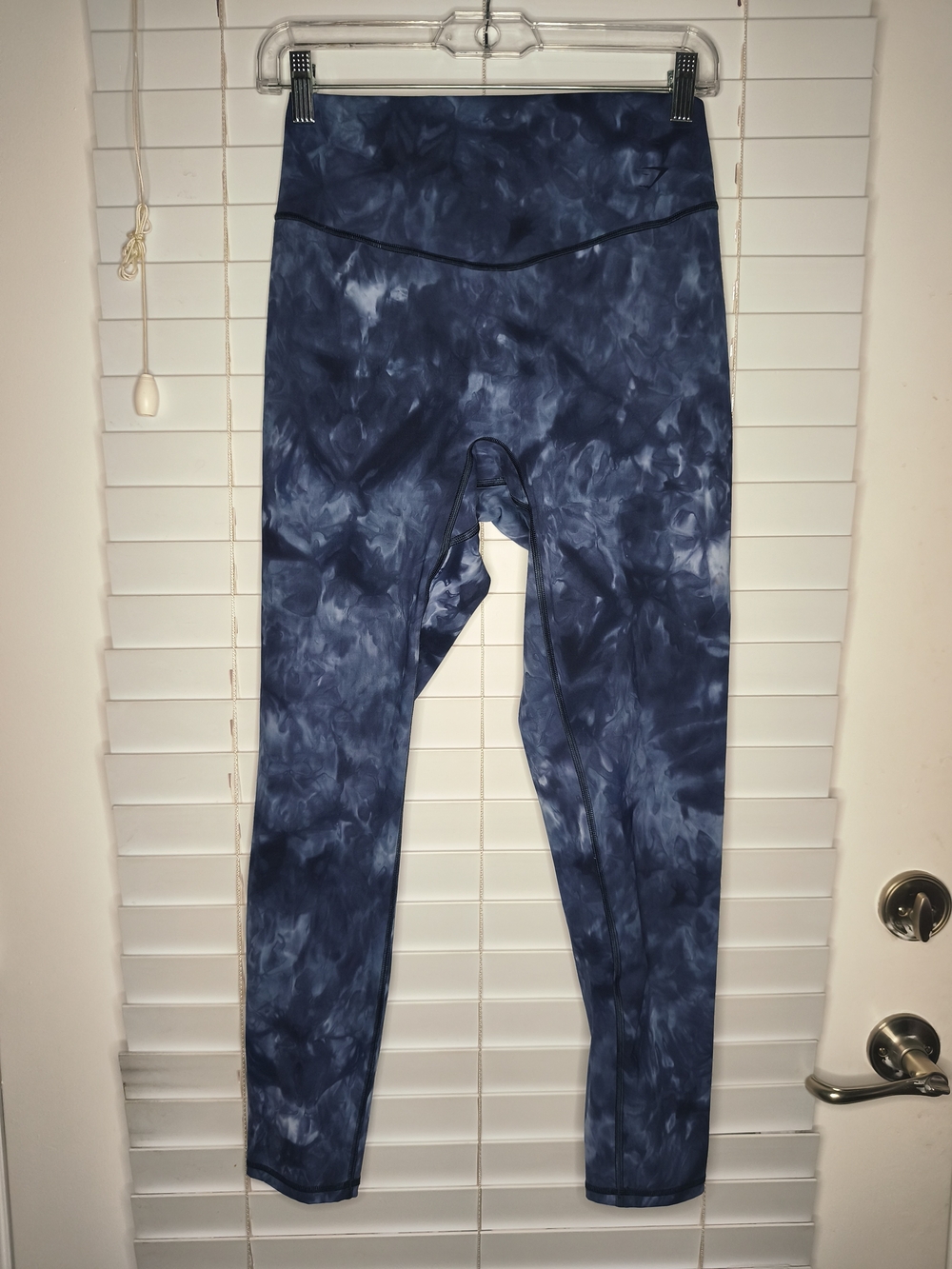 Gymshark Elevate Leggings Sz L Lakeside Blue Spray Dye High Rise Tie Dye Tights